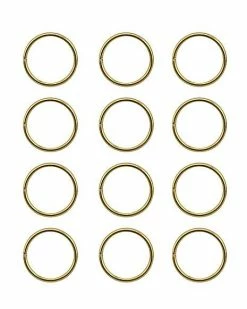 Discount ❤️ Multi-Pack Goldtone Seamless Hoop Nose Rings 12 Pack - 20 Gauge 😍