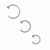 Buy π Multi-Pack Silvertone Half Hoop Nose Rings 3 Pack - 20 Gauge π 2 Buy π Multi-Pack Silvertone Half Hoop Nose Rings 3 Pack - 20 Gauge π -Playboy Shop 03875929 a