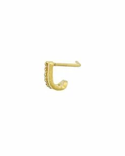 New 🎁 CZ Double Half Hoop L-Bend Nose Ring - 20 Gauge 🛒 -Playboy Shop 03875960 c