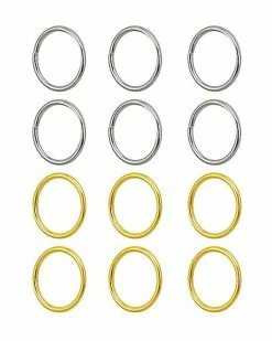 Hot Sale β¨ Multi-Pack Goldtone and Silvertone Seamless Hoop Nose Rings 12 Pack - 20 Gauge π 5 Hot Sale β¨ Multi-Pack Goldtone and Silvertone Seamless Hoop Nose Rings 12 Pack - 20 Gauge π -Playboy Shop 03876018 b
