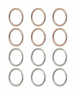 Best deal 🎉 Multi-Pack Rose Goldtone Seamless Hoop Nose Rings 12 Pack - 20 Gauge 🌟 -Playboy Shop 03876026 b