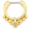 Buy ⭐ CZ Goldtone Leaf Clicker Septum Ring - 16 Gauge 🔔 2 Buy ⭐ CZ Goldtone Leaf Clicker Septum Ring - 16 Gauge 🔔 -Playboy Shop 03876810 a