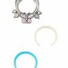 Cheap 😀 Multi-Pack Opal-Effect Clicker and Pincher Septum Rings 3 Pack - 16 Gauge ⭐ 1 Cheap 😀 Multi-Pack Opal-Effect Clicker and Pincher Septum Rings 3 Pack - 16 Gauge ⭐ -Playboy Shop 03876828 a