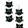 Discount 💯 Black Cats Crescent Moon Drop Dangle Earrings 👏 -Playboy Shop 03877495 a