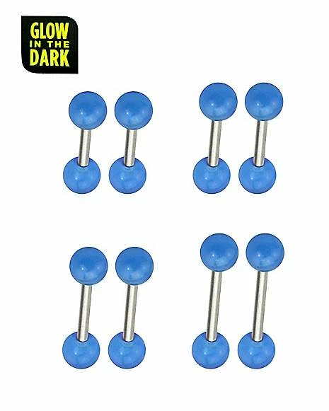 Cheap π Glow in the Dark Multi-Pack Blue Barbells 6 Pack - 14 Gauge π 4 Cheap π Glow in the Dark Multi-Pack Blue Barbells 6 Pack - 14 Gauge π - Image 2
