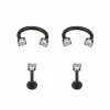 New 🛒 Multi-Pack CZ Black Horseshoe and Labret Lip Rings 4 Pack - 16 Gauge 👍 -Playboy Shop 03878386 a