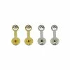 Wholesale 🛒 Multi-Pack CZ Goldtone Threadless Labret Lip Rings 4 Pack -16 Gauge ⌛ -Playboy Shop 03878485 a