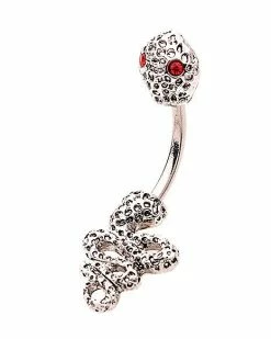 Discount 🧨 Red CZ Snake Dangle Belly Ring - 14 Gauge 🎁 -Playboy Shop 03879087 b