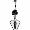 Discount π Black CZ Coffin Dangle Belly Ring - 14 Gauge π€© 1 Discount π Black CZ Coffin Dangle Belly Ring - 14 Gauge π€© -Playboy Shop 03879095 a