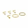 Cheap ❤️ Multi-Pack CZ Titanium Goldplated Hoops and L-Bend Nose Rings 6 Pack - 20 Gauge 👏 -Playboy Shop 03879418 a