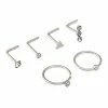 Wholesale π Multi-Pack CZ Titanium L-Bend and Hoop Nose Rings 6 Pack - 20 Gauge π 2 Wholesale π Multi-Pack CZ Titanium L-Bend and Hoop Nose Rings 6 Pack - 20 Gauge π -Playboy Shop 03879822 a