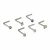 Best Sale π― Multi-Pack CZ Silverplated Titanium L-Bend Nose Rings 6 Pack - 20 Gauge π 2 Best Sale π― Multi-Pack CZ Silverplated Titanium L-Bend Nose Rings 6 Pack - 20 Gauge π -Playboy Shop 03879855 a