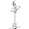 Cheapest ⭐ CZ and Silverplated Lizard Fixed Banana Belly Ring - 14 Gauge 😉 -Playboy Shop 03880168 a