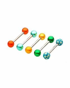 Hot Sale 👍 Multi-Pack Daisy Yellow and Blue Barbells 5 Pack - 14 Gauge 👍 -Playboy Shop 03880440 b