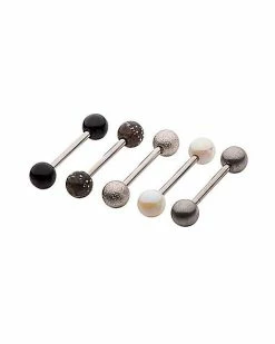 Top 10 🧨 Multi-Pack Glitter and Iridescent Barbells 5 Pack - 14 Gauge 🔔