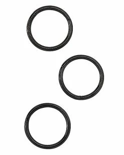 Hot Sale 😍 Multi-Pack Black Hinged Hoop Rings 3 Pack - 16 Gauge 💯