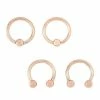Buy 🎁 Multi-Pack Rose Goldtone Titanium Cartilage Captive Rings and Horseshoes 4 Pack - 16 Gauge 🔥 -Playboy Shop 03880788 a