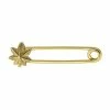 Brand new 🔥 Weed Leaf Safety Pin Industrial Barbell - 14 Gauge 💯 -Playboy Shop 03880994 a