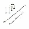 Cheap 🔥 Multi-Pack CZ L-Bend Nose Rings and Nose Chains 2 Pair - 18 Gauge 🔥 -Playboy Shop 03881430 a