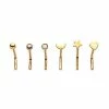 Brand new ⌛ Multi-Pack CZ Gold Plated Moon Star and Heart L-Bend Nose Rings 6 Pack - 20 Gauge 🎉 -Playboy Shop 03881570 a