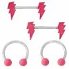 Coupon β€οΈ Multi-Pack Glow in the Dark Lightning Bolt Horseshoe Rings and Nipple Barbells 2 Pair - 14 Gauge βοΈ 1 Coupon β€οΈ Multi-Pack Glow in the Dark Lightning Bolt Horseshoe Rings and Nipple Barbells 2 Pair - 14 Gauge βοΈ -Playboy Shop 03881976 a