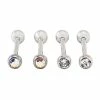 Hot Sale β Multi-Pack CZ Silvertone Barbells 4 Pack - 14 Gauge π 2 Hot Sale β Multi-Pack CZ Silvertone Barbells 4 Pack - 14 Gauge π -Playboy Shop 03882545 a