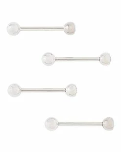 Hot Sale β Multi-Pack CZ Silvertone Barbells 4 Pack - 14 Gauge π 5 Hot Sale β Multi-Pack CZ Silvertone Barbells 4 Pack - 14 Gauge π -Playboy Shop 03882545 b
