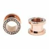 Top 10 😀 Rose Goldtone CZ Titanium Tunnels 🤩 -Playboy Shop 03882685 a
