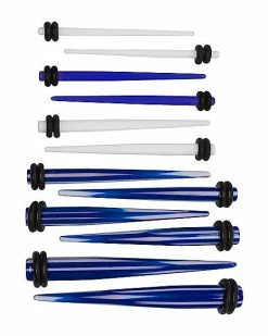Top 10 🤩 Multi-Pack Blue and White Tapers 6 Pair - 14-4 Gauge 👍