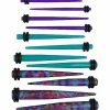 Wholesale 👏 Multi-Pack Purple and Teal Taper Ear Stretching Kit - 6 Pair ⌛ -Playboy Shop 03882842 a