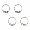 Brand new ✔️ Multi-Pack CZ Multi-Color Seamless Hoop Nose Rings 4 Pack - 20 Gauge 😉 -Playboy Shop 03883071 a
