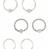 Best Sale 🔥 Multi-Pack Titanium Silvertone Seamless Hoop Nose Rings 6 Pack - 20 Gauge 🛒 -Playboy Shop 03883139 a