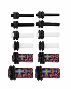 Discount 👍 Multi-Pack Kaleidoscope Plugs 6 Pair - 14-4 Gauge 💯