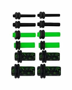 Best deal 🧨 Multi-Pack Weed Leaf Plugs 6 Pair - 14-4 Gauge 🤩