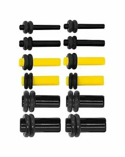 Brand new 💯 Multi-Pack Black and Yellow Fuck Plugs 6 Pair - 14-4 Gauge ⭐ -Playboy Shop 03883253 b