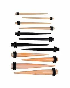 Hot Sale 💯 Tan and Black Stretching Taper Kit - 6 Pair 🥰