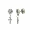 Flash Sale 🛒 CZ Cluster Cross Dangle Fake Plugs - 18 Gauge 💯 -Playboy Shop 03902269 a