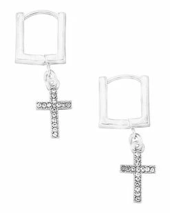 New π CZ Cross Huggie Dangle Earrings - 18 Gauge π 5 New π CZ Cross Huggie Dangle Earrings - 18 Gauge π -Playboy Shop 03902673 b