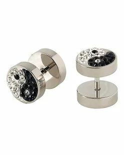 Hot Sale ❤️ CZ Yin Yang Fake Plugs - 16 Gauge 👍