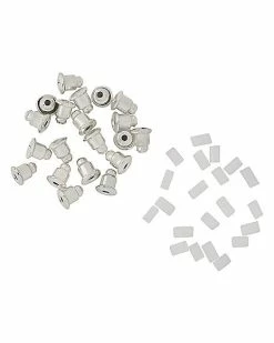 Hot Sale 🔥 Multi-Pack Bullet Style and Clear Earring Backs - 40 Pack 🎁