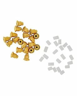 Top 10 👏 Multi-Pack Goldtone Bullet Style and Clear Earring Backs - 40 Pack 🎉
