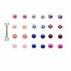 Cheap ⌛ Silvertone Barbell with 24 Multi-Colored Extra Balls - 14 Gauge 🎁 -Playboy Shop 03904281 a
