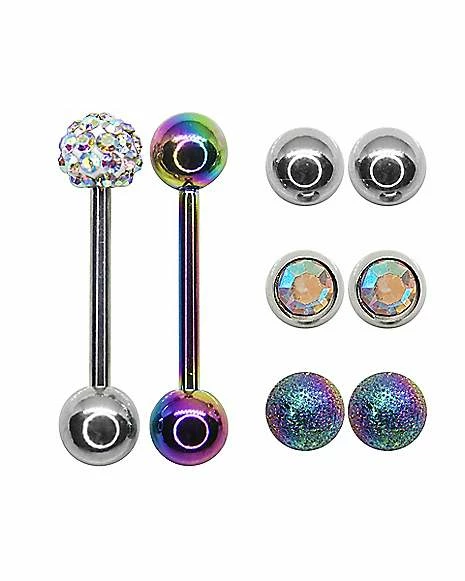 Deals π Multi-Pack CZ Barbells with Extra Balls 8 Pack - 14 Gauge β 3 Deals π Multi-Pack CZ Barbells with Extra Balls 8 Pack - 14 Gauge β