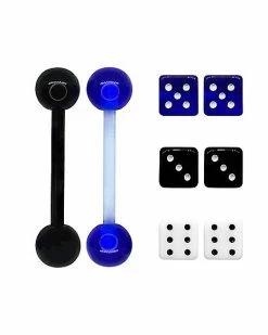 Budget 🔔 Multi-Pack Dice Barbells with Extra Balls 2 Pack - 14 Gauge 👍
