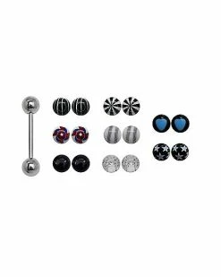 Best Sale 👏 Barbell with Hearts and Striped Extra Balls - 14 Gauge ⭐ -Playboy Shop 03904539 a
