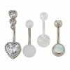 Top 10 π Multi-Pack CZ and Opal-Effect Heart Belly Rings 4 Pack - 14 Gauge β 2 Top 10 π Multi-Pack CZ and Opal-Effect Heart Belly Rings 4 Pack - 14 Gauge β -Playboy Shop 03911054 a