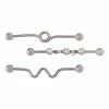 Hot Sale ⭐ Multi-Pack CZ Twist and Coil Industrial Barbells 3 Pack - 14 Gauge 👍 -Playboy Shop 03912193 a