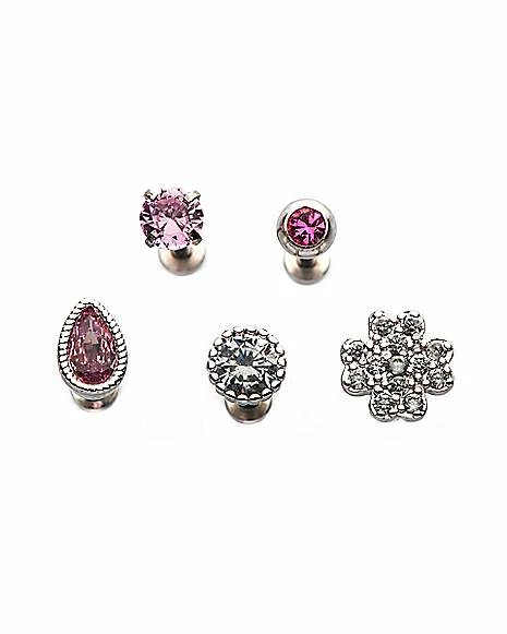 Buy π₯ Multi-Pack CZ Pink Assorted Labret Lip Rings 5 Pack - 16 Gauge β¨ 3 Buy π₯ Multi-Pack CZ Pink Assorted Labret Lip Rings 5 Pack - 16 Gauge β¨