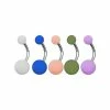 New π Multi-Pack Matte Acrylic Belly Rings 5 Pack - 14 Gauge π 2 New π Multi-Pack Matte Acrylic Belly Rings 5 Pack - 14 Gauge π -Playboy Shop 03912698 a