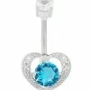 Coupon π CZ Blue Heart Banana Belly Ring - 14 Gauge π 2 Coupon π CZ Blue Heart Banana Belly Ring - 14 Gauge π -Playboy Shop 03912888 a